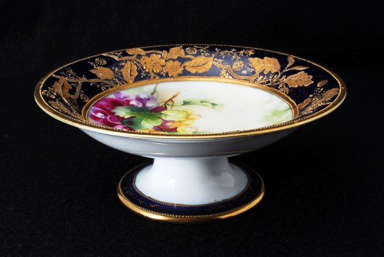 258 オールドノリタケ 金盛花葡萄図紋 コンポート