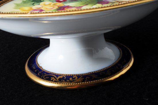258 オールドノリタケ 金盛花葡萄図紋 コンポート