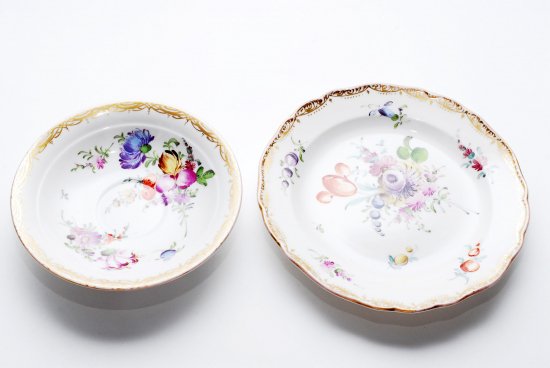 318 マイセン Meissen スワンハンドル ５つ花 ティーセット