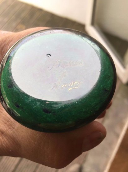 ドーム兄弟製　1900年代　Soliflore　花瓶-　リンドウの模様