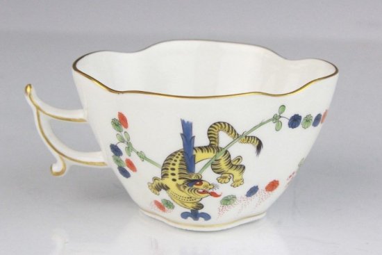 320　マイセン（Meissen）アンティーク　竜虎図カップ＆ソーサー　シノワズリ