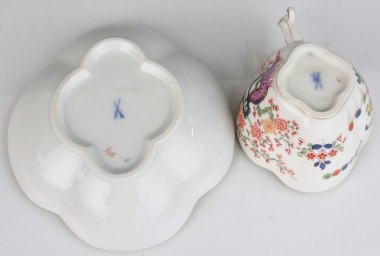 320　マイセン（Meissen）アンティーク　竜虎図カップ＆ソーサー　シノワズリ