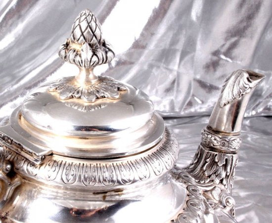 302　フレンチスターリングシルバー 　ティーポット　ルイ・フィリップ時代　1838～40年