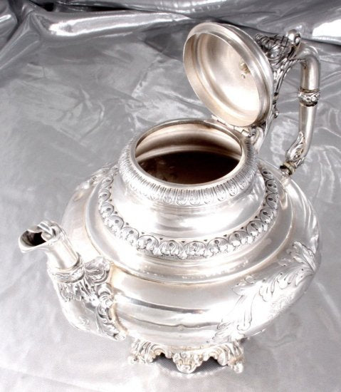 302　フレンチスターリングシルバー 　ティーポット　ルイ・フィリップ時代　1838～40年