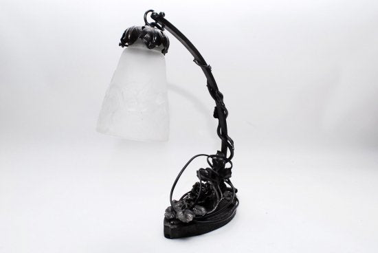 108 ミューラー兄弟　バラ装飾スタンド　錬鉄ランプ