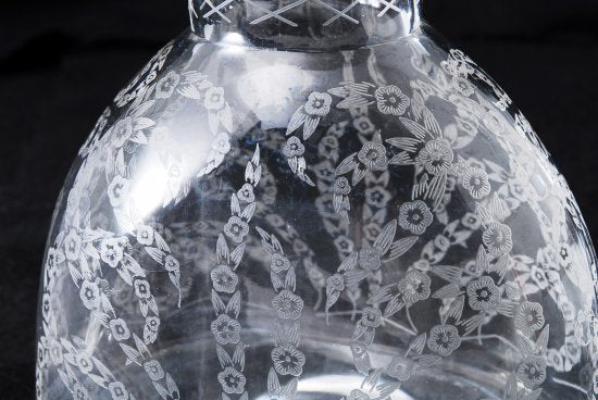 622 バカラ(baccarat)検 サンルイ　クリスタル小花装飾紋 デカンタ
