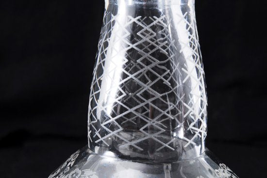 622 バカラ(baccarat)検 サンルイ　クリスタル小花装飾紋 デカンタ