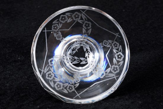 622 バカラ(baccarat)検 サンルイ　クリスタル小花装飾紋 デカンタ