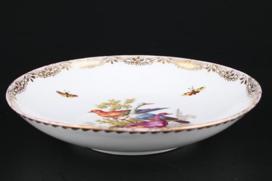 326　マイセン（Meissen）アンティーク　鳥と虫図コーヒーカップ＆ソーサー