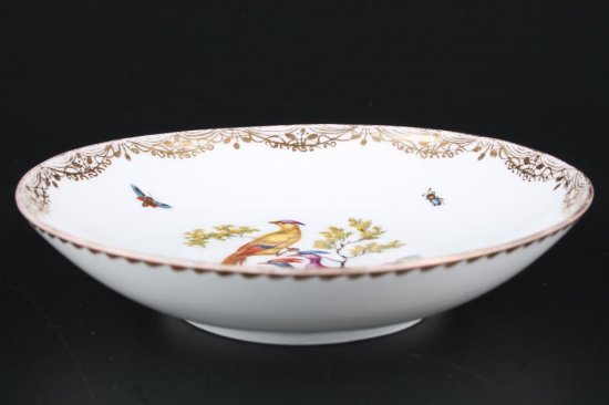 327　マイセン（Meissen）アンティーク　バードシリーズ　鳥と虫図コーヒーカップ＆ソーサー