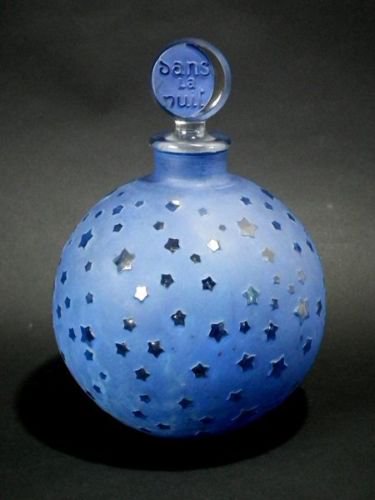 313　ルネ・ラリック（René Lalique）ブルーの香水瓶（大）'Dans Le Nuit（夜に）’ 　1950年代