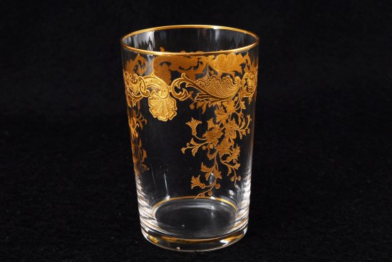 631 オールドバカラ(Old Baccarat) 金彩小花装飾紋 クリスタルグラス
