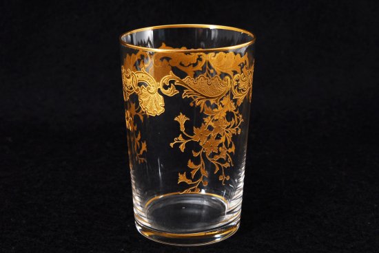 631 オールドバカラ(Old Baccarat) 金彩小花装飾紋 クリスタルグラス