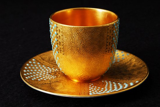 129 コールポート Coalport ターコイズジュエル デミタスカップ&ソーサー