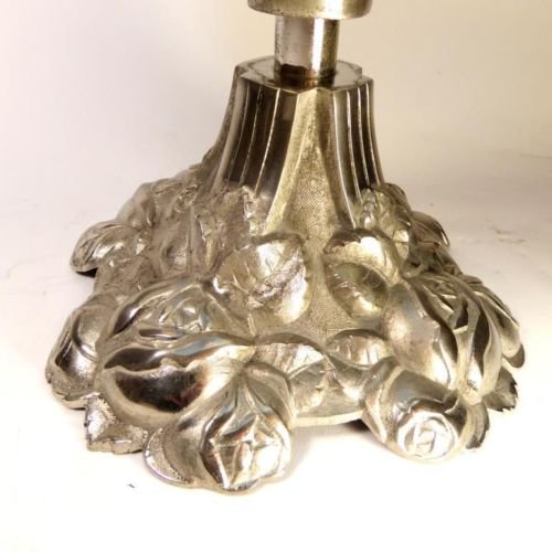 109　ミューラー兄弟（Muller Freres Luneville）脚付き花柄ボール　アール・デコ　1920年頃