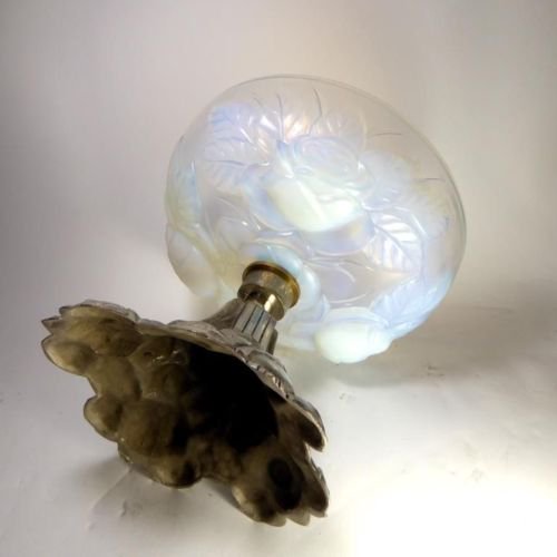 109　ミューラー兄弟（Muller Freres Luneville）脚付き花柄ボール　アール・デコ　1920年頃