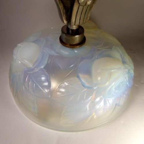 109　ミューラー兄弟（Muller Freres Luneville）脚付き花柄ボール　アール・デコ　1920年頃