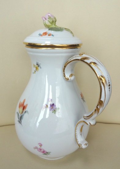 マイセン　フローラルコーヒーポット　19世紀製造