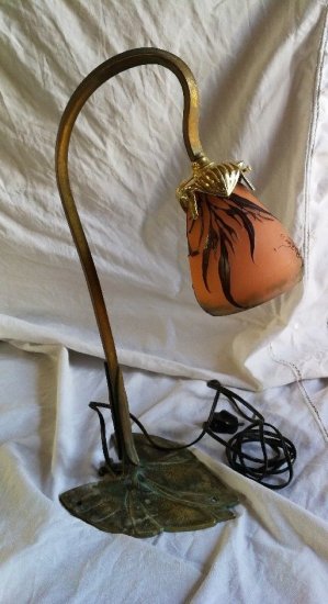 フランス製　アンティークランプ　エミールガレ　ランプ（トンボと草木）