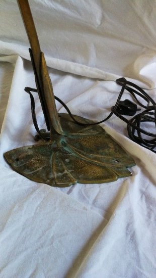 フランス製　アンティークランプ　エミールガレ　ランプ（トンボと草木）