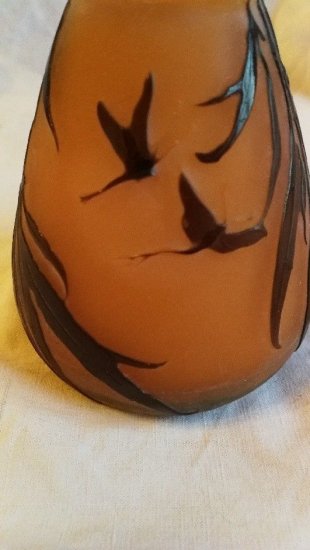 フランス製　アンティークランプ　エミールガレ　ランプ（トンボと草木）