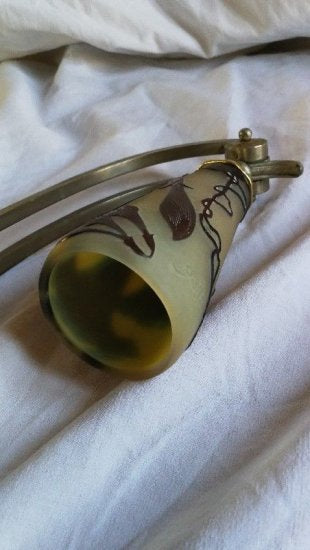 フランス製　アンティークランプ　エミールガレ　朝鮮朝顔のランプ