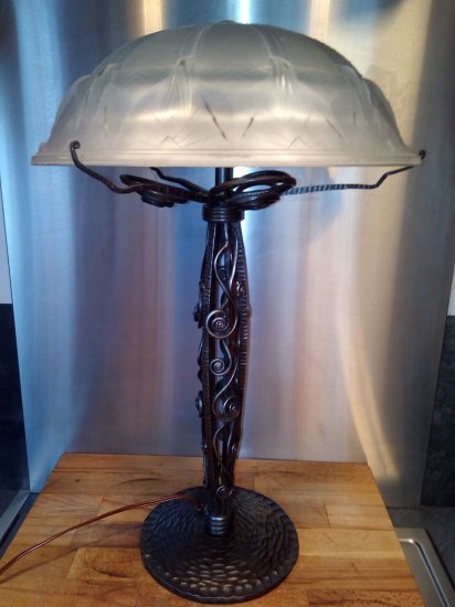 ミューラー兄弟　アールデコ調ランプ　1930年ごろ製造