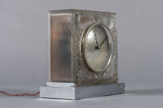 希少品　ルネ・ラリック時計　「日本からやって来た四羽のスズメ」