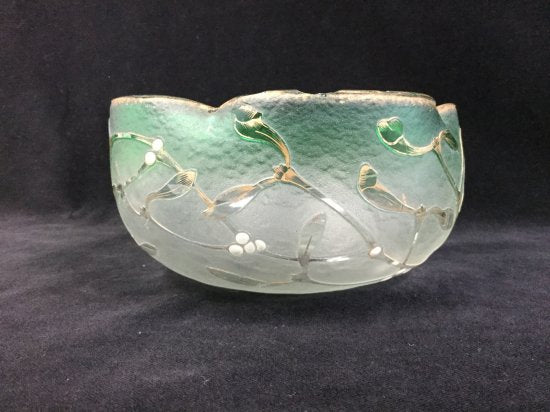 ドーム ナンシー Daum Nancy 百合文様 花器 ボウル