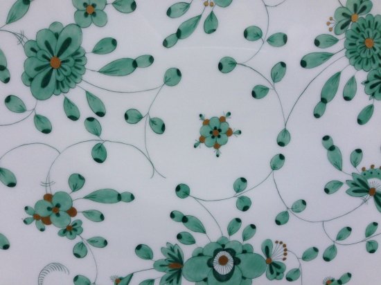 マイセン　インドの華　大皿　40cm　グリーン　一級品