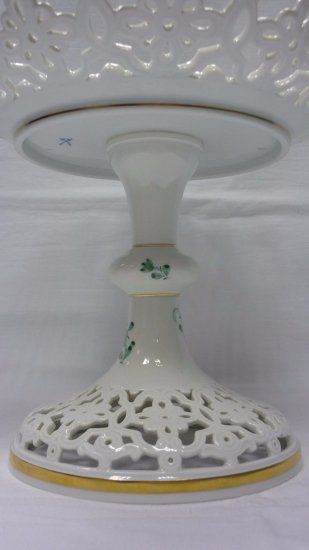 マイセン　インドの華　コンポート　グリーン