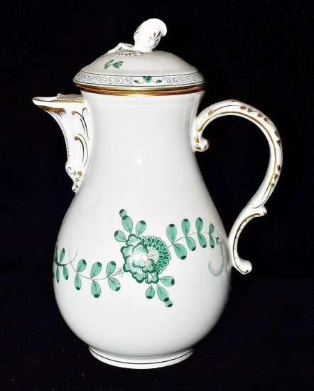マイセン　インドの華　コーヒーポット グリーン　1.2L