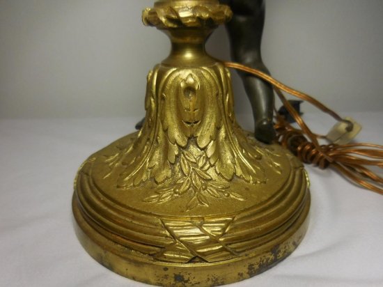 エミール・ガレ　ブロンズ　カメオ彫り　テーブルランプ　1890年頃