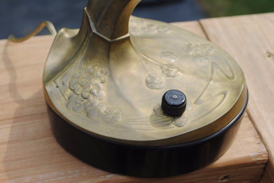 エミール・ガレ　アールヌーボー　カメオ彫り　ピアノ・デスクランプ　1900年代初期