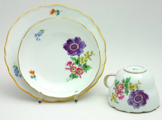 マイセン　現代マイセン　コーヒーセット　花柄　６人セット（21ピース）　一級品