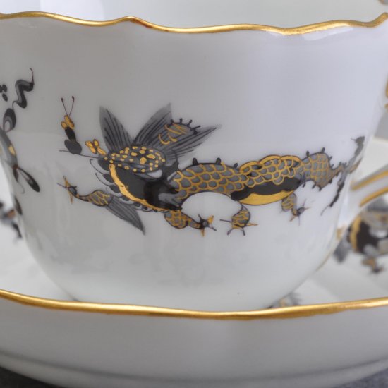 マイセンMeissen コーヒーカップ＆ソーサー ドラゴングレー 