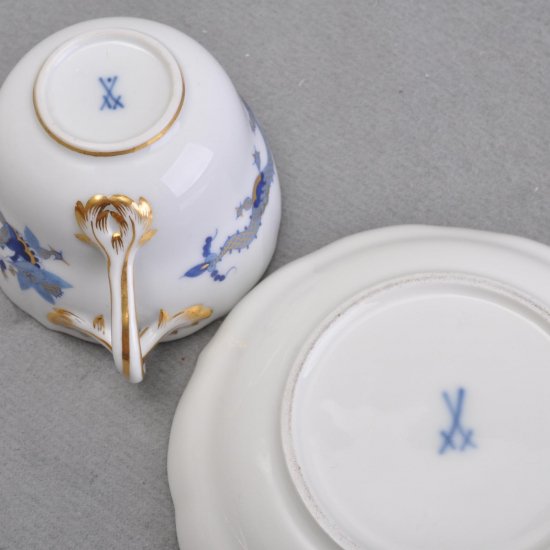 マイセン Meissen 　コーヒーカップ ＆ソーサー　　　　　　ドラゴン（青）