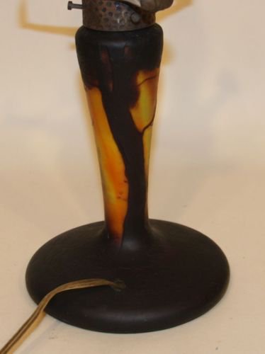 ミューラー兄弟　カメオ彫り　アール・ヌーボー様式　ブドワールランプ