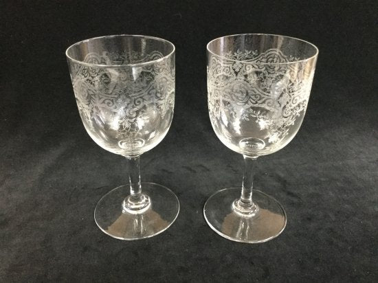 640 アンティークバカラ メディシス MEDICIS ワイングラス 2個セット