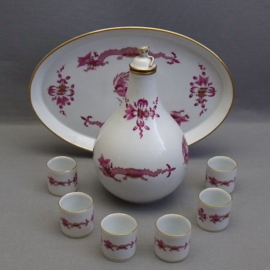 マイセン　Meissen 酒器　茶器　セット　美品 ドイツ製 マイセンMeissen 酒リキュールセット （デカンタ、酒用コップ