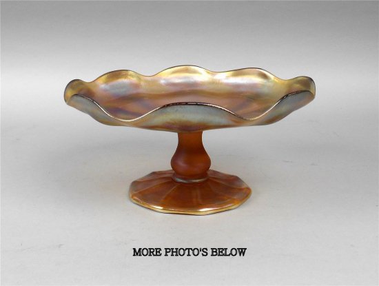 ルイス・カムフォート・ティファニー　コンポート　玉虫色 x ゴールド