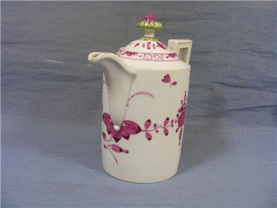 マイセン　マルコリーニ　コーヒー・ティーポット　赤紫色　1780年頃