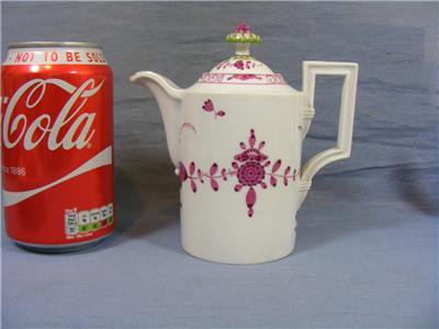 マイセン　マルコリーニ　コーヒー・ティーポット　赤紫色　1780年頃