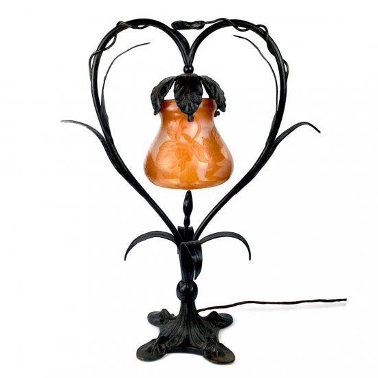 157 エミールガレ Emile galle 花文様 テーブルランプ