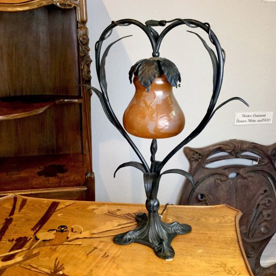 エミールガレ Emile galle 花文様 テーブルランプ