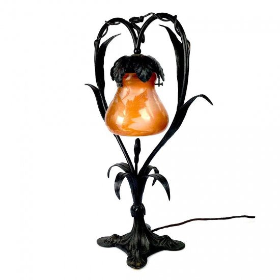 エミールガレ Emile galle 花文様 テーブルランプ