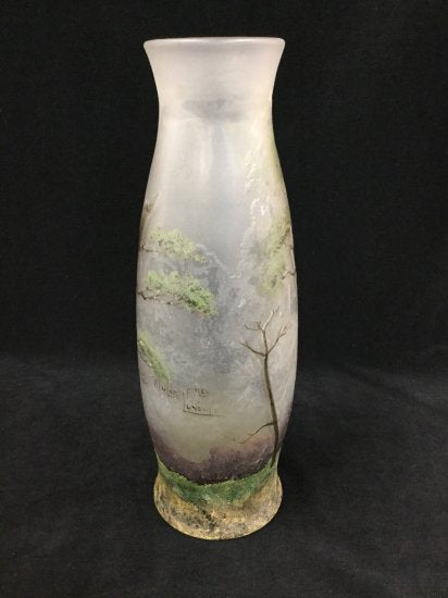 110 ミューラー兄弟 木々風景図紋 花瓶