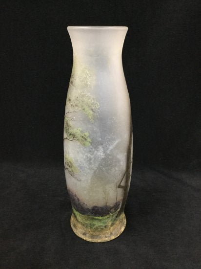 110 ミューラー兄弟 木々風景図紋 花瓶