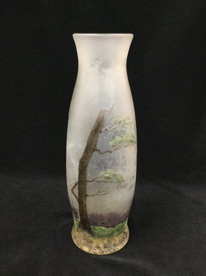 110 ミューラー兄弟 木々風景図紋 花瓶