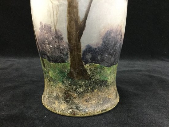 110 ミューラー兄弟 木々風景図紋 花瓶